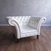 Single Seater Sofa (Teak Wood, Walnut Legs Finish) - Wooden Twist UAE